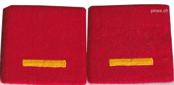 Bild von Gefreiter Festungstruppen Schweizer Armee Gradabzeichen Schulterpatten. Preis gilt für 1 Paar